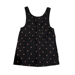 H&M denim overall dress with flower print‎